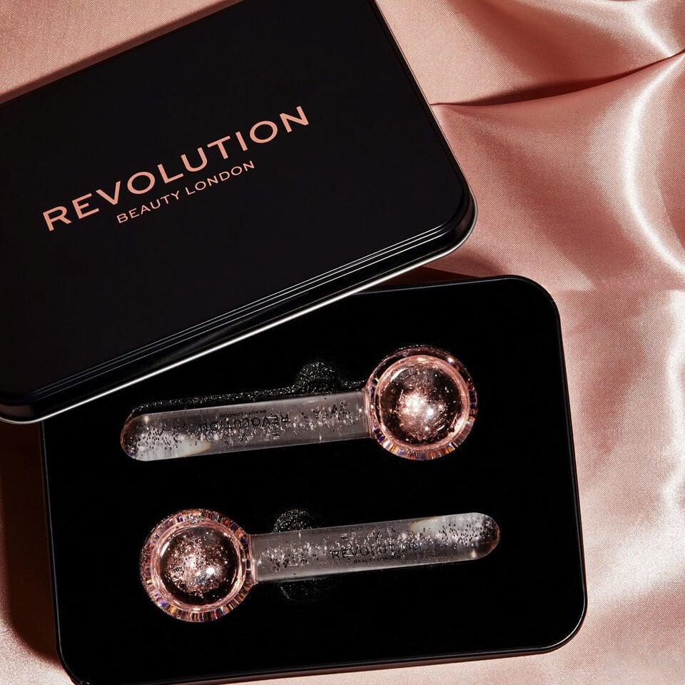 A photo of Revolution Skincare Pink Glitter Facial Ice Globes